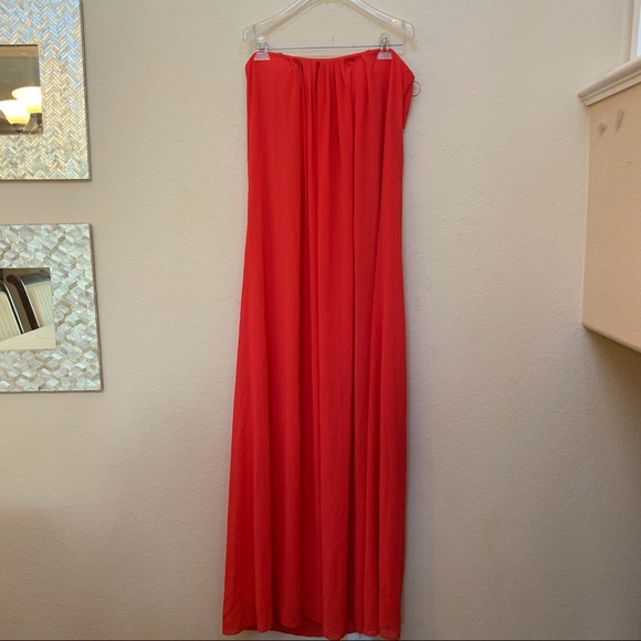 Nicole Miller TANGERINE Strapless Maxi Dress NWT - Picture 3 of 15